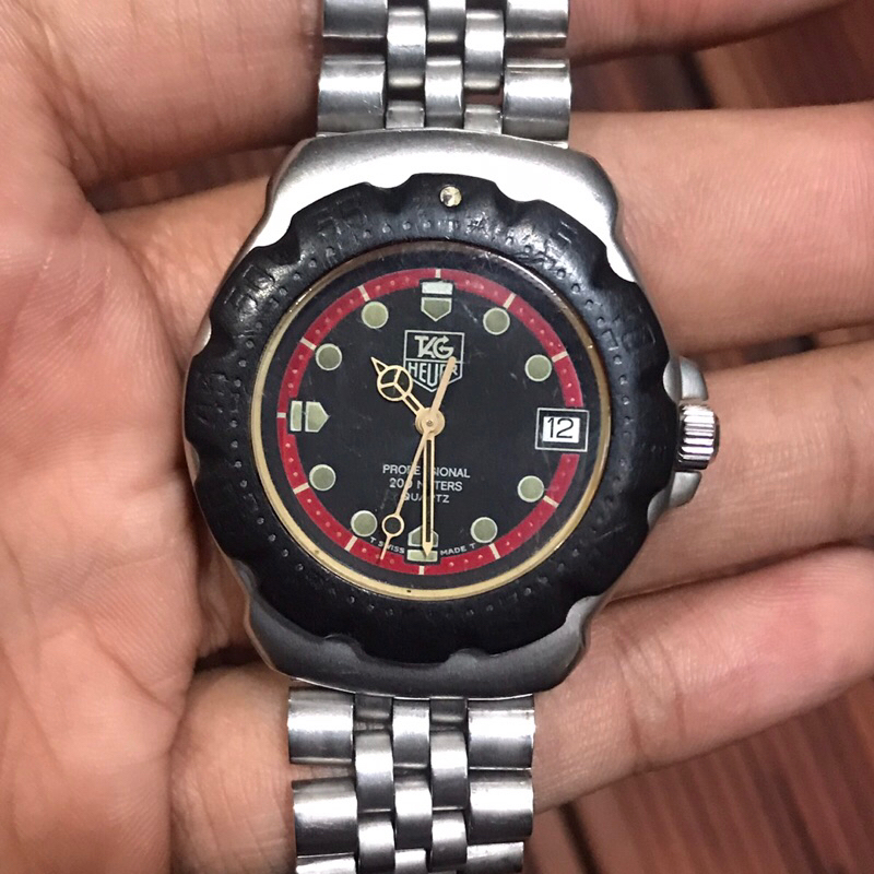 jam tangan pria Tag heu er Professional 200 meters obama fashion original Swiss vintage Diver jadul 