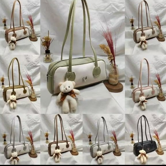 TAS BAHU WANITA + GANTUNGAN BONEKA / TAS WANITA MODERN.