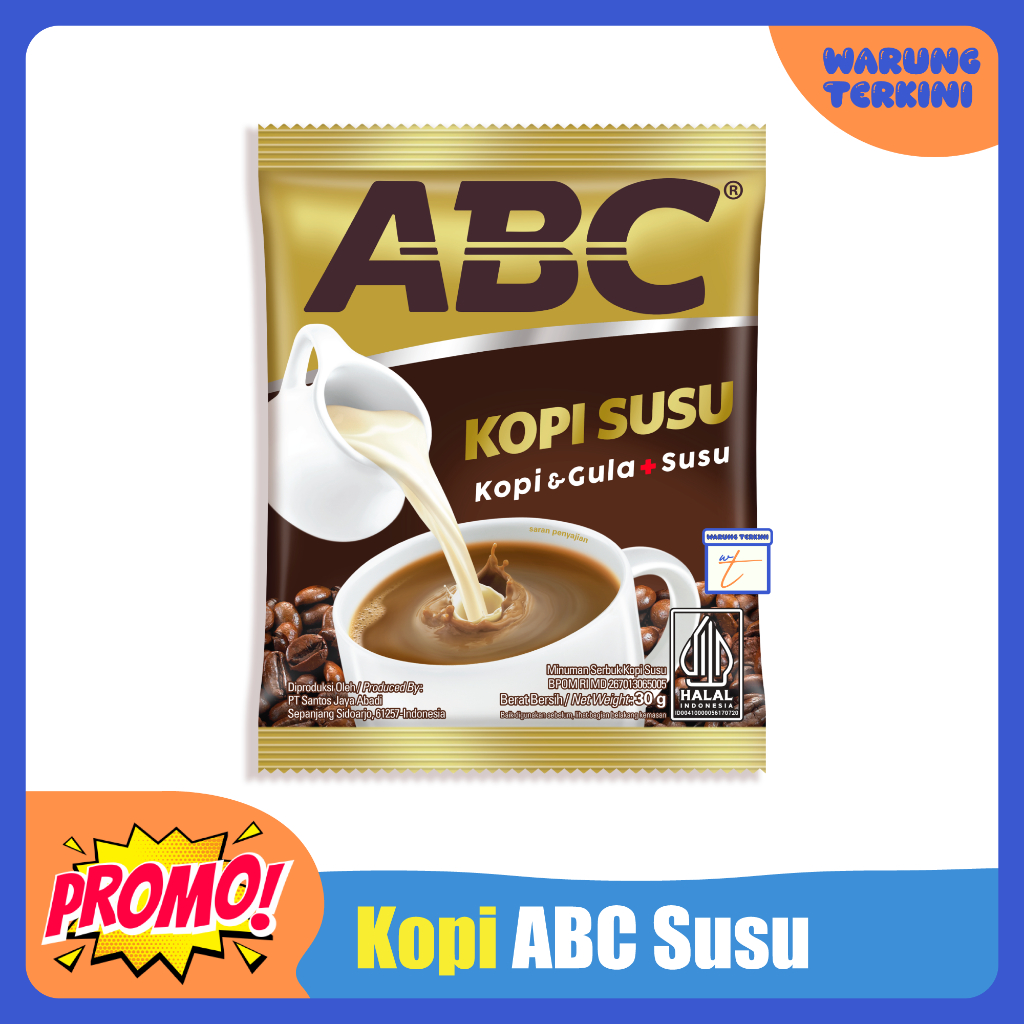 

Kopi ABC Susu 1 Renceng Isi 10 Sachet 30gr