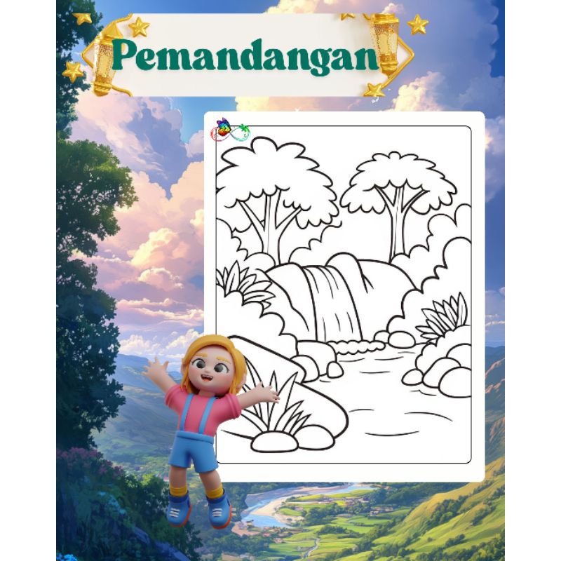 

50 Lembar Kertas Mewarnai (Termurah di Shopee) bermacam jenis variasi,kertas tebal 80 gsm bonus stiker lucu