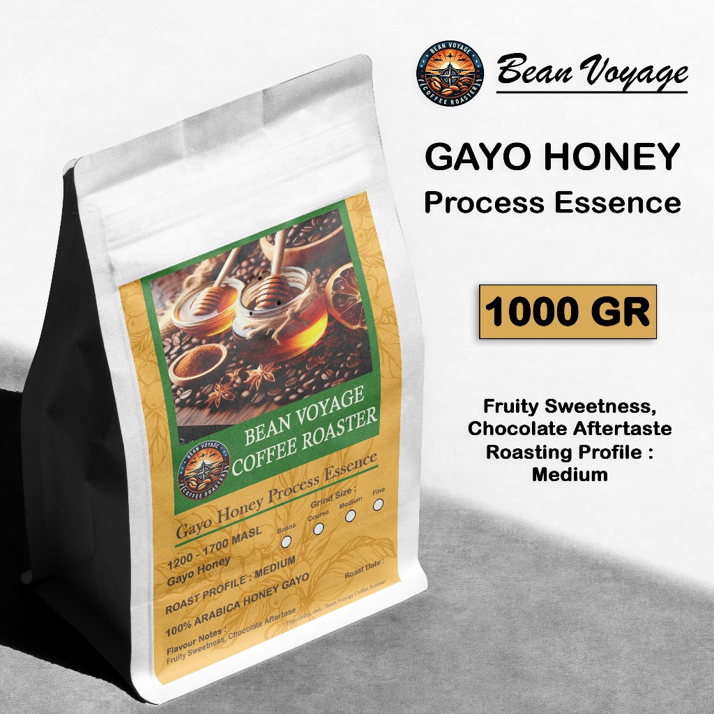 

Bean Voyage Biji Kopi Bubuk Arabika Gayo Honey Specialty Roast Beans Full Arabica Coffee 1kg