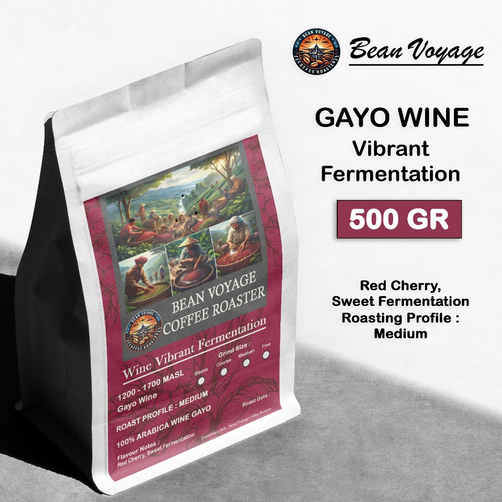 

Bean Voyage Hengsindo Kopi Arabika Gayo Wine Fermentasi 500gr – Specialty Biji/Bubuk Fresh Roasted