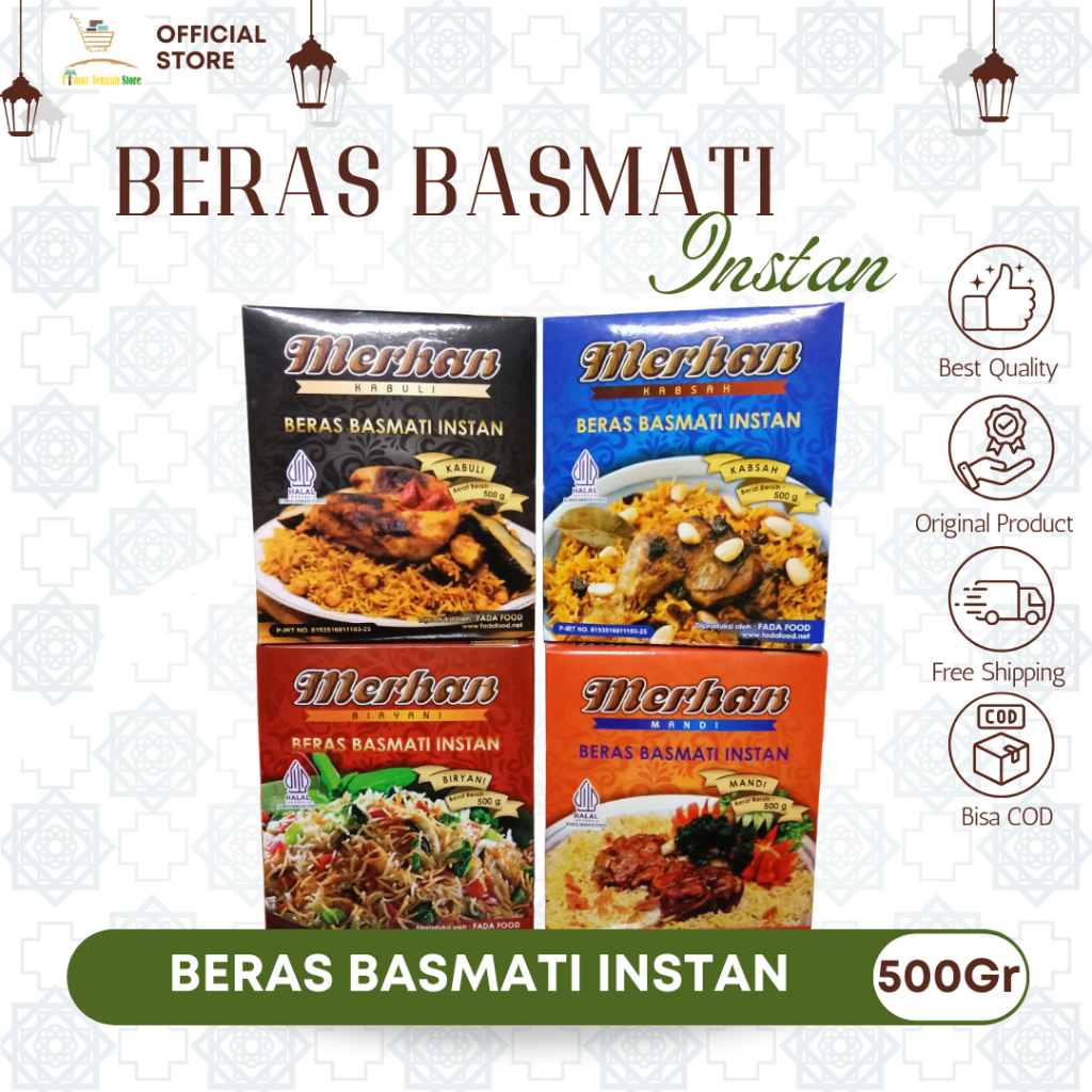 

Merhan Beras Basmati Instan 500 gram | Nasi Khas Timur Tengah