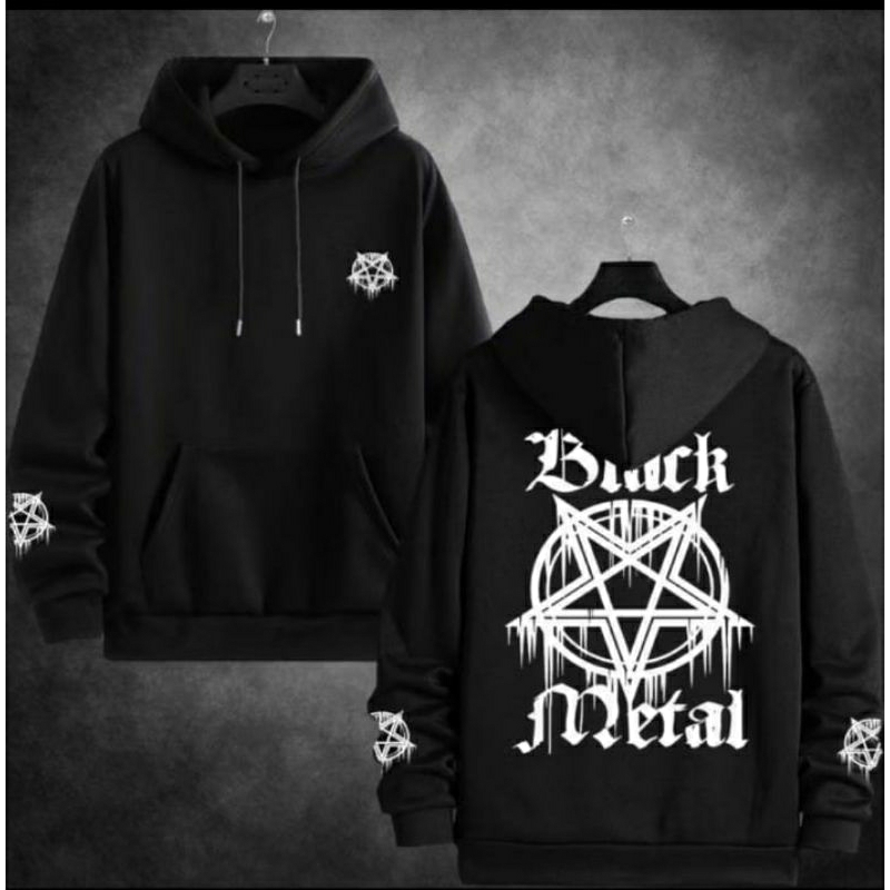 Sweater hoodie pria wanita distro gambar depan belakang