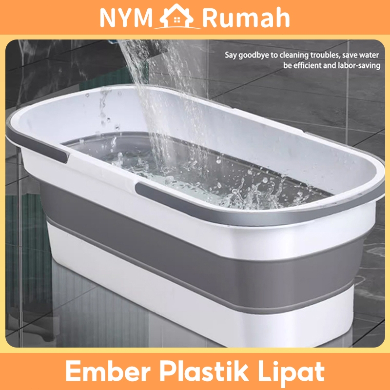 NYM Rumah Baskom Ember Plastik Lipat / Portable Silikon Baskom / Baskom Lipat Portabel Tempat Cuci A