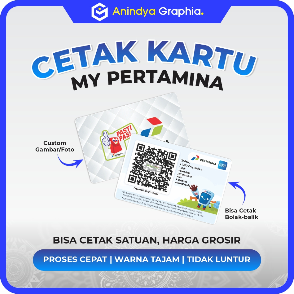 

CETAK KARTU MY PERTAMINA SOLAR/ BENSIN - LANGSUNG JADI