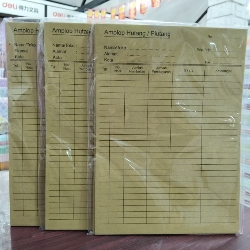 

Amplop Hutang Piutang per Pak isi 10 Lembar