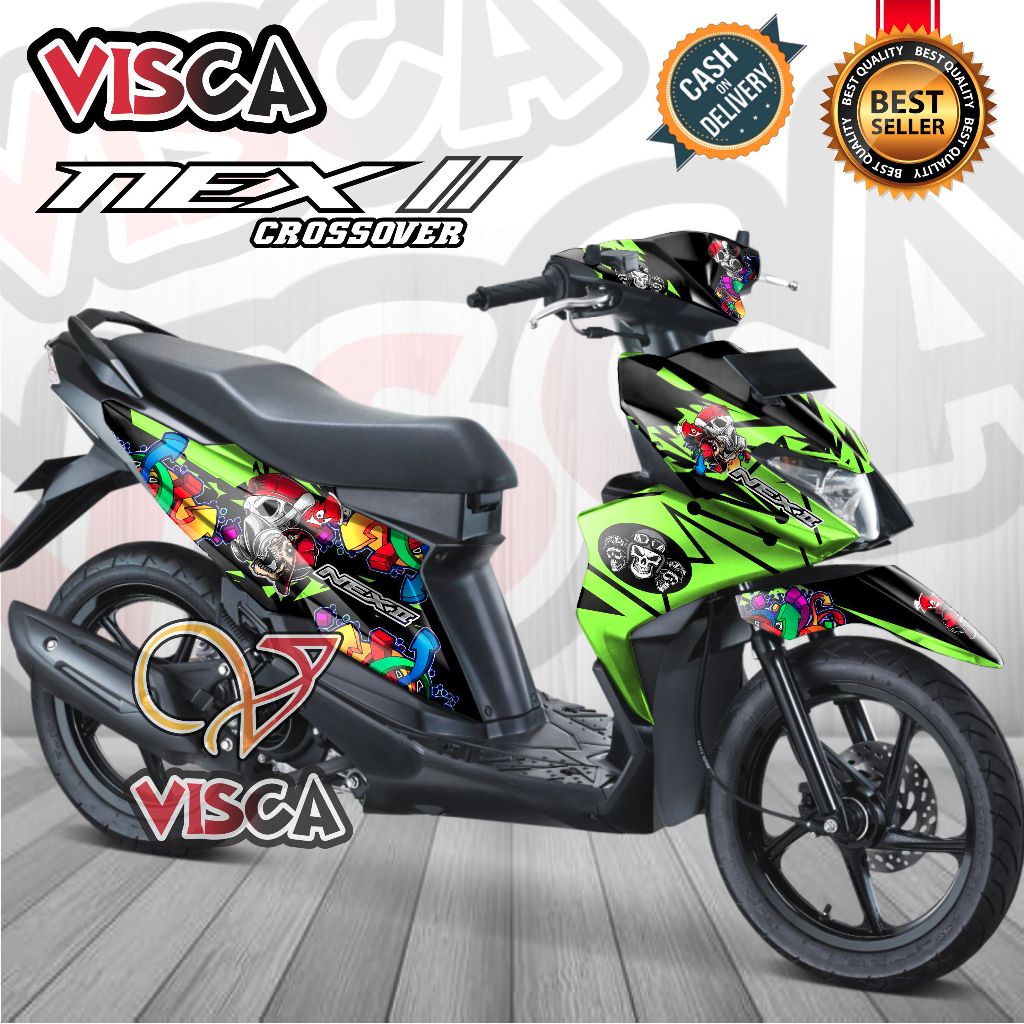 Decal Suzuki Nex 2 Full Body Stiker Motor Suzuki Nex Crossover Full Body Striping Suzuki Nex 2 SKULL