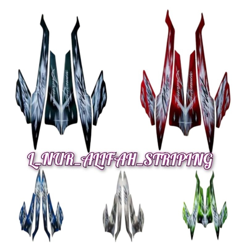 STICKER STRIPING LIS LES POLET BODY MOTOR MIO CW SPORTY SMILE 2009
