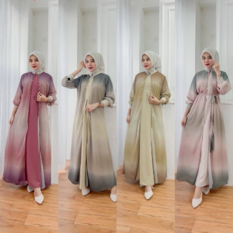 WPS - HAMERA MAXY Dress Gradasi Terbaru Busui friendly Hari raya