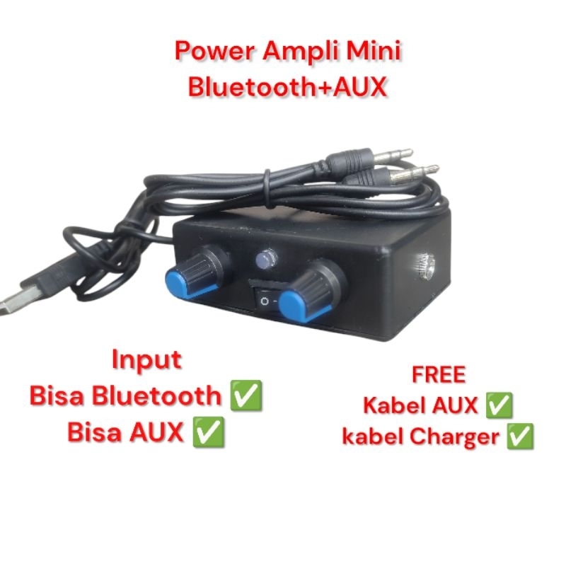 Ampli Power Mini Bluetooth 5 Volt Bisa Pilih Input dan Output Siap Check Sound
