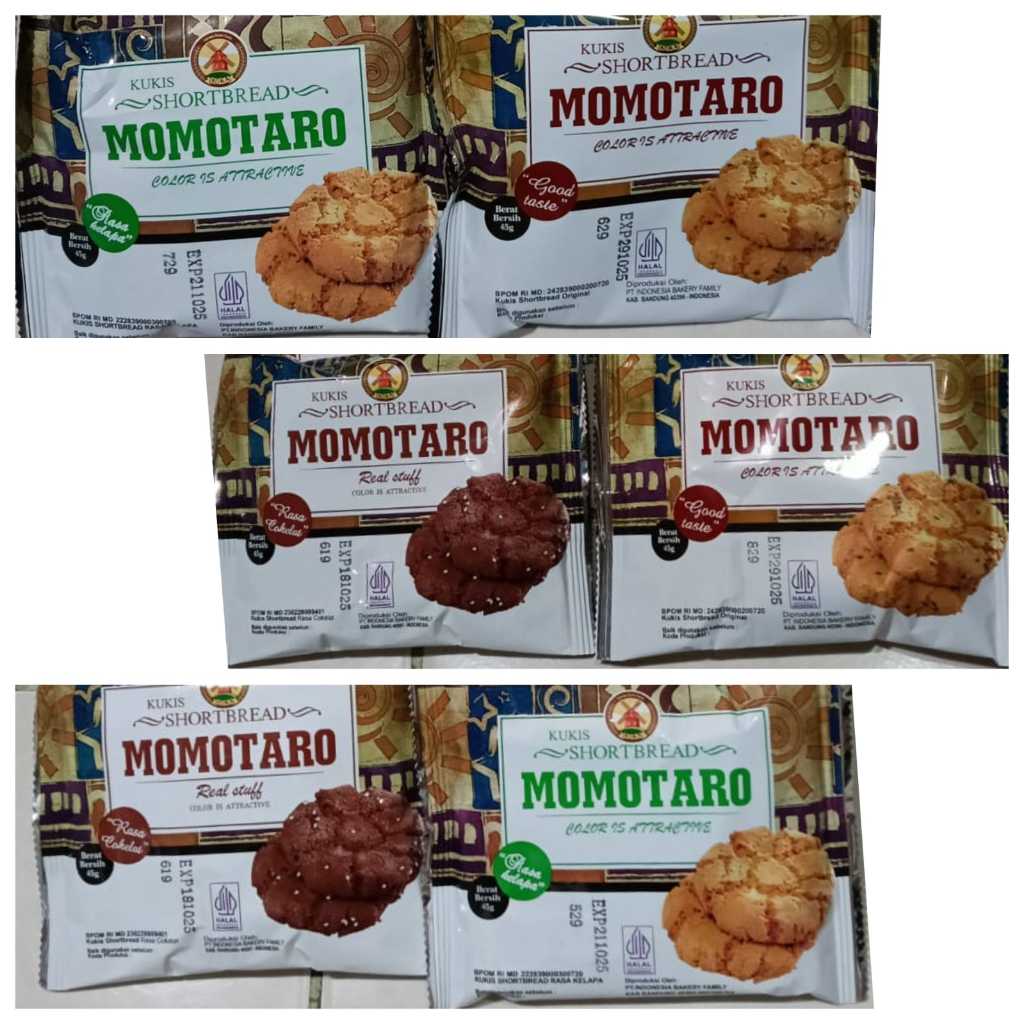 

ANEKA cookies momotaro coklat momotaro kelapa cokelat momotaro original 45 gram