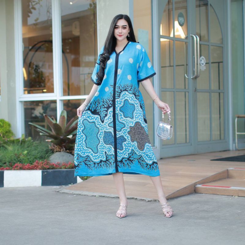 Daster list hitam LD 120 cm (Alesha batik)