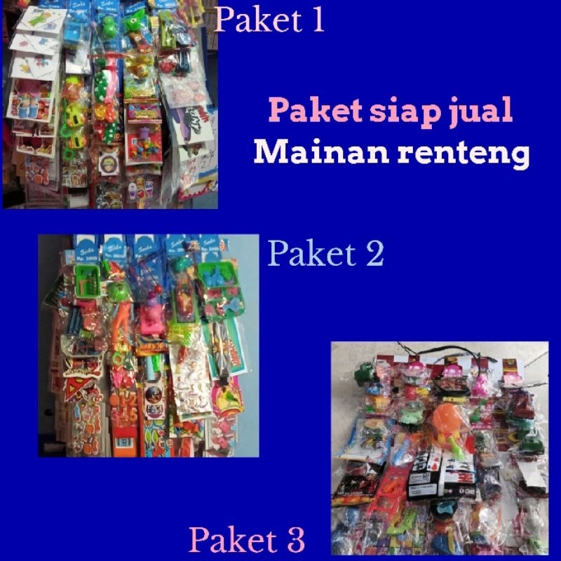 dapat 3 renceng mainan anak anak serba 2000an grosir mainan renteng