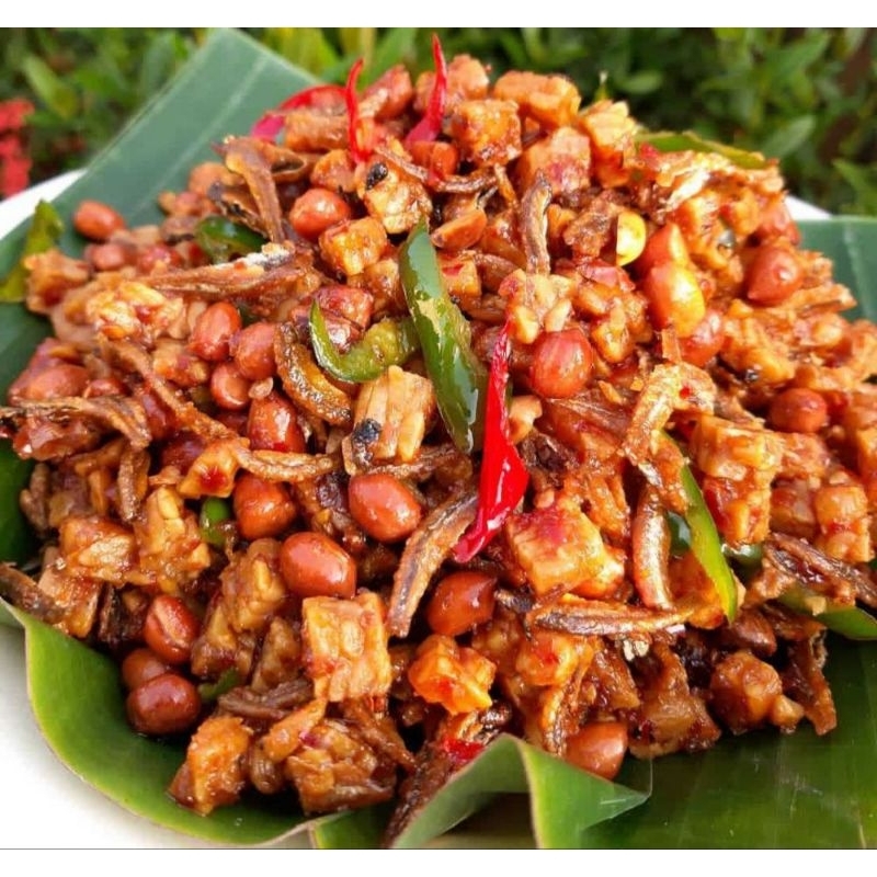 

Orek Tempe Kacang Teri isi 200 gr