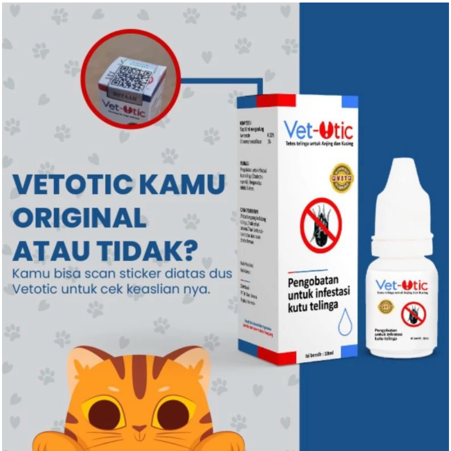 vet otic obat tetes telinga kucing anti tungau/kutu telinga