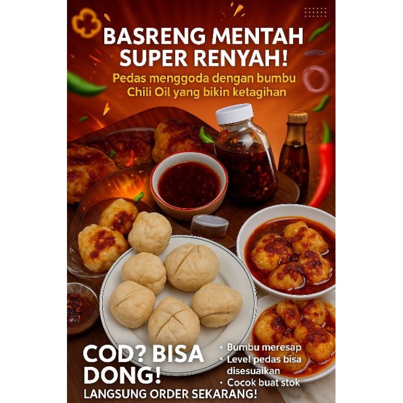 

BASRENG mentah Super Renyah Pedas Menggoda Bumbu Chili Oil