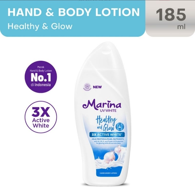 Marina Uv White Marina Biru Marina Hand & Body Lotion 185ml