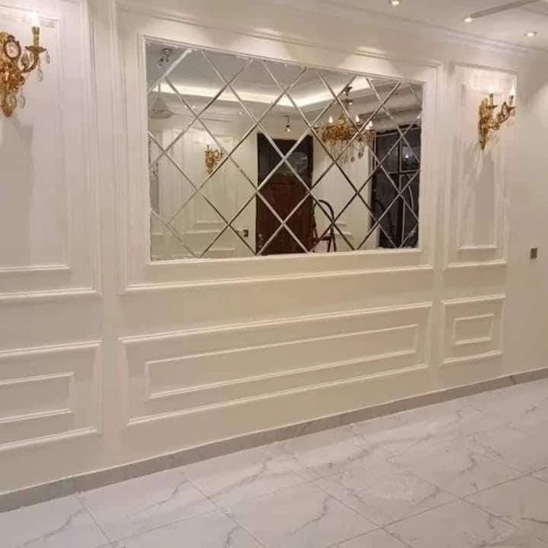 KACA CERMIN BEVEL DIAGONAL DINDING WALL MOULDING