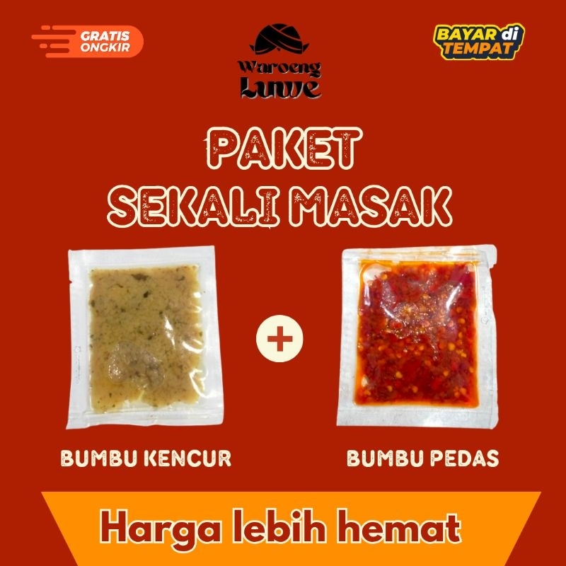 

Kombo Hemat Bumbu Kencur dan Bumbu Pedas Seblak Waroeng Luwe