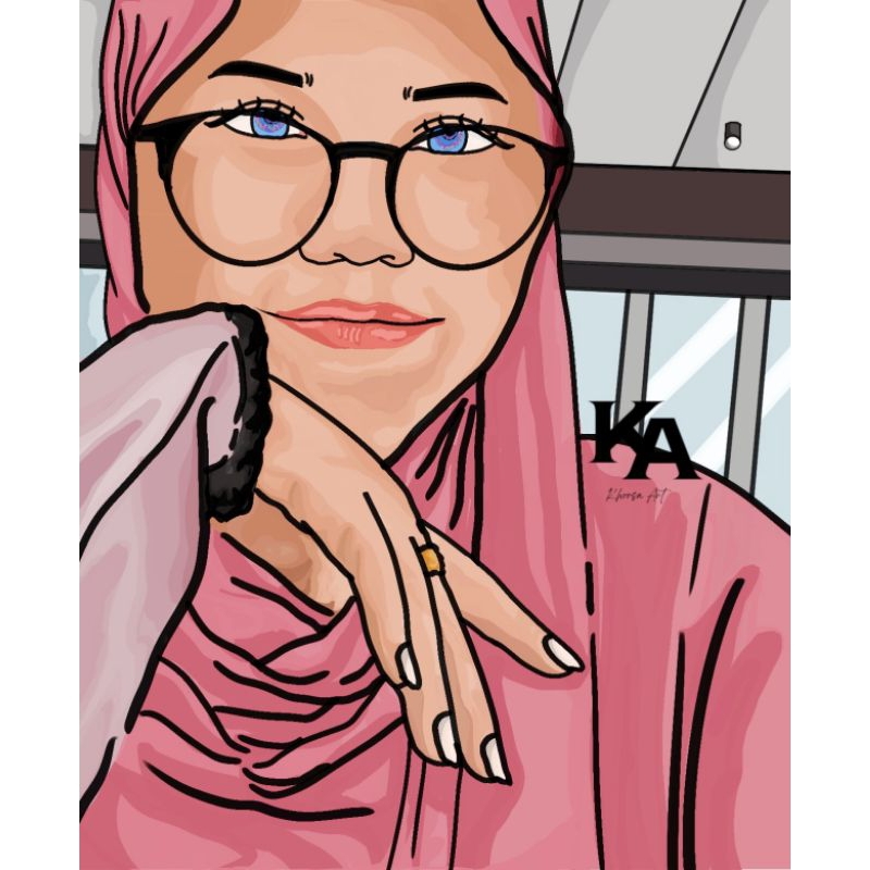 (SOFTFILE) Ilustrasi Wajah/Ilustrasi Digital/Vektor/Edit Foto/Kartun Wajah/Custom/Couple/Kado Ilustr
