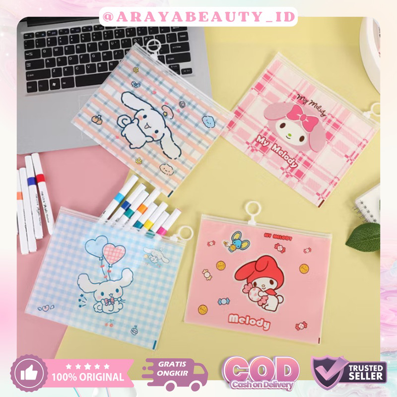 

Pouch Zipper Stationery Bag Multifungsi / Pouch Zipper Cosmetic Bag Karakter / Tempat Pensil Alat Sekolah Motif Karakter