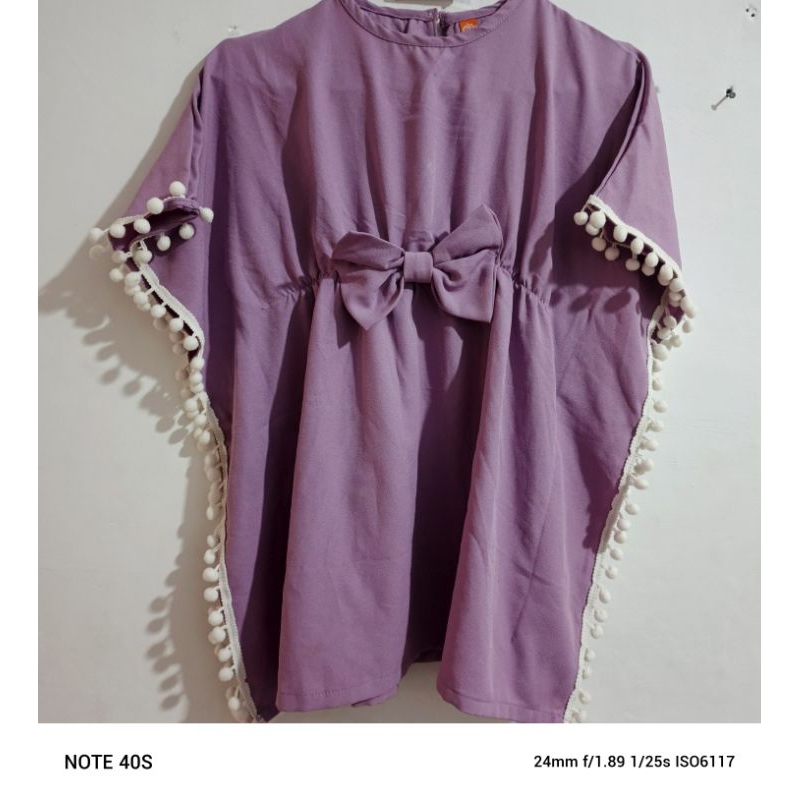 preloved gamis anak perempuan lilac