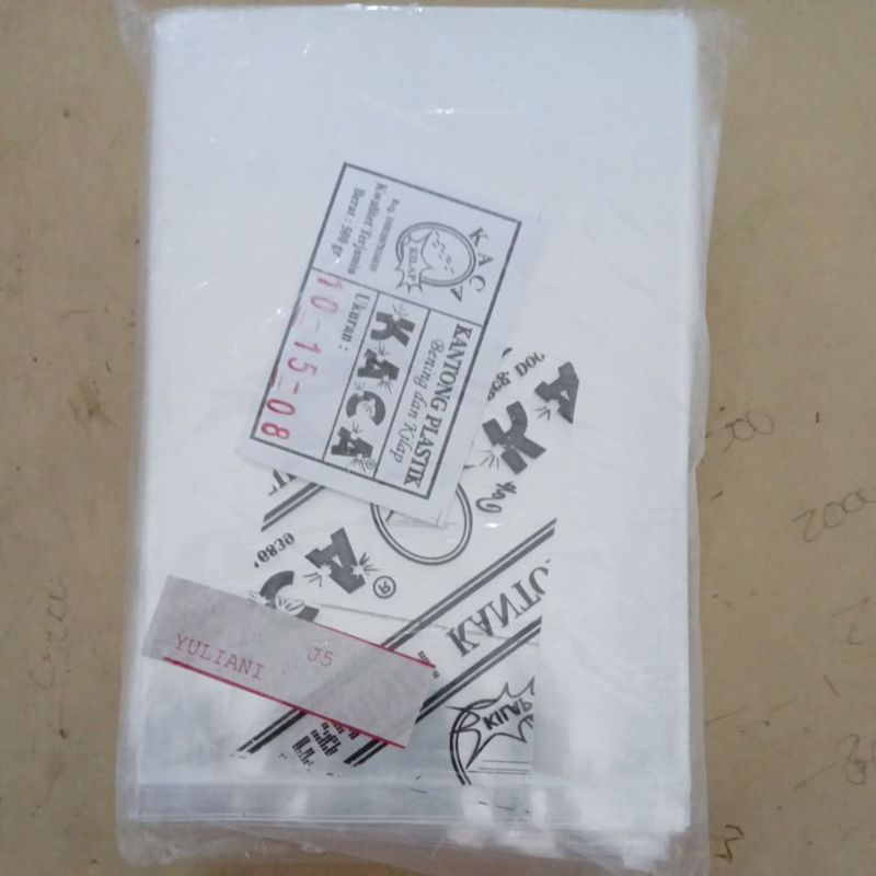 Plastik PP bening cap kaca kilap tebal 08