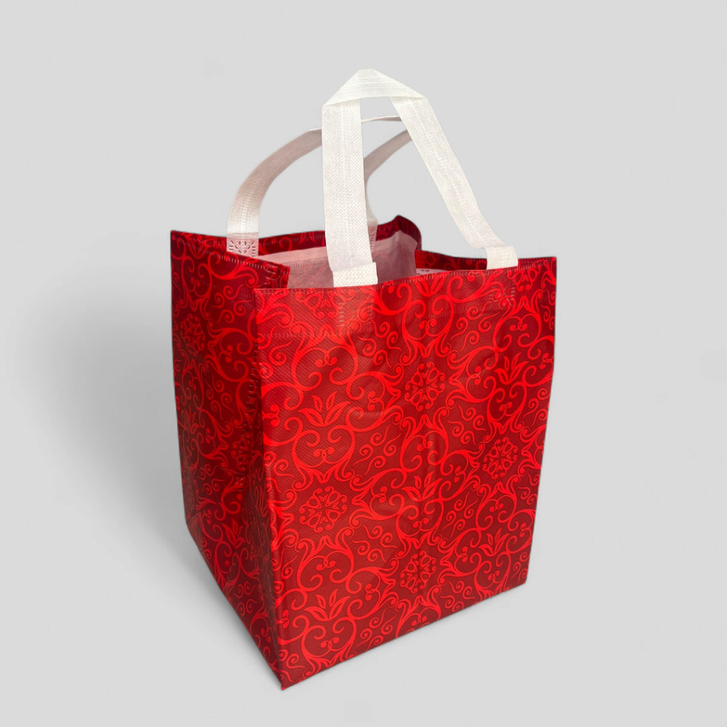 

(12 Pcs) PREMIUM Tas Hajatan Laminasi Batik Uk 22x22 / Untuk Box Nasi 20x20 cm