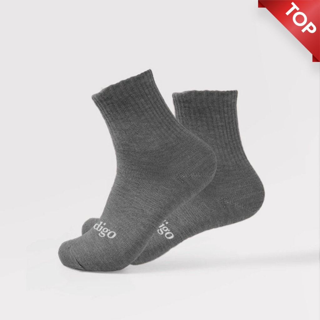 Prodigo * Kaos Kaki polos abu prodigo Pendek Pria Ankle Semata Kaki | Katun | Premium | Grey