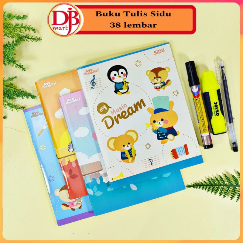 

DJB - Buku Tulis SIDU 1 Pak (10 Buku) | Isi 38 Lembar | Kertas Tebal & Halus | Notebook Sekolah