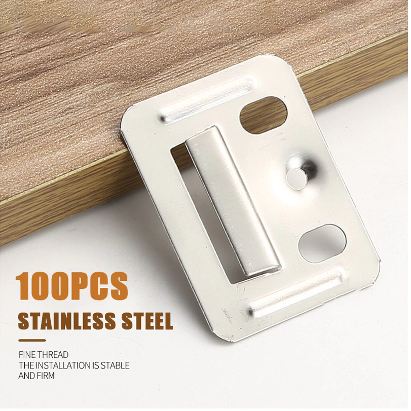 100PCS Clip Wood Pannel WPC /Braket dan Sekrup Panel WPC / Klip Panel WPC / Klip Panel WPC / Braket 