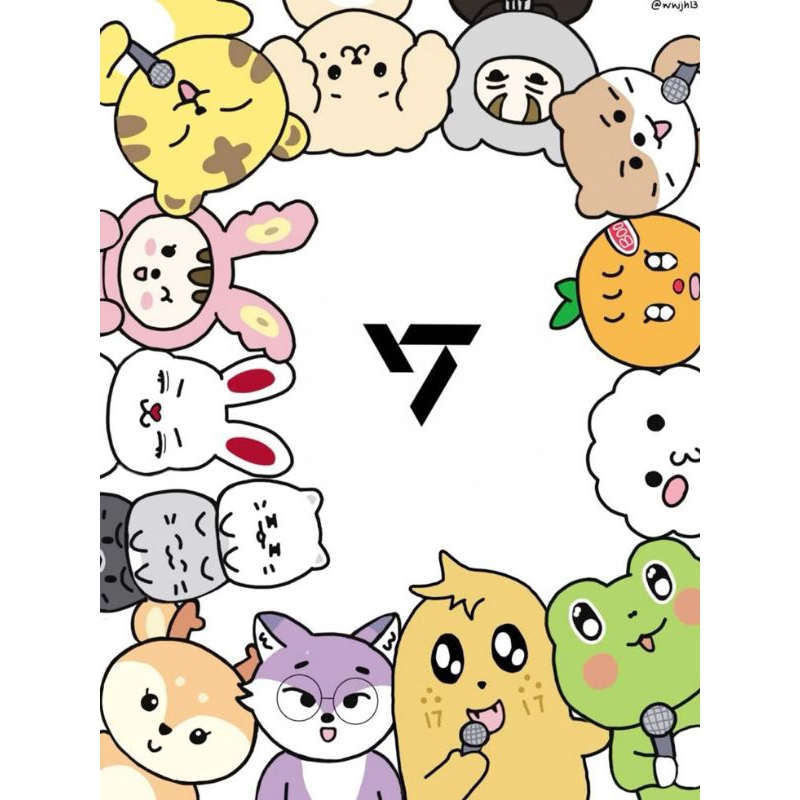 

STIKER SABLON DTF SEVENTEEN CHARACTER LOGO 7*7cm