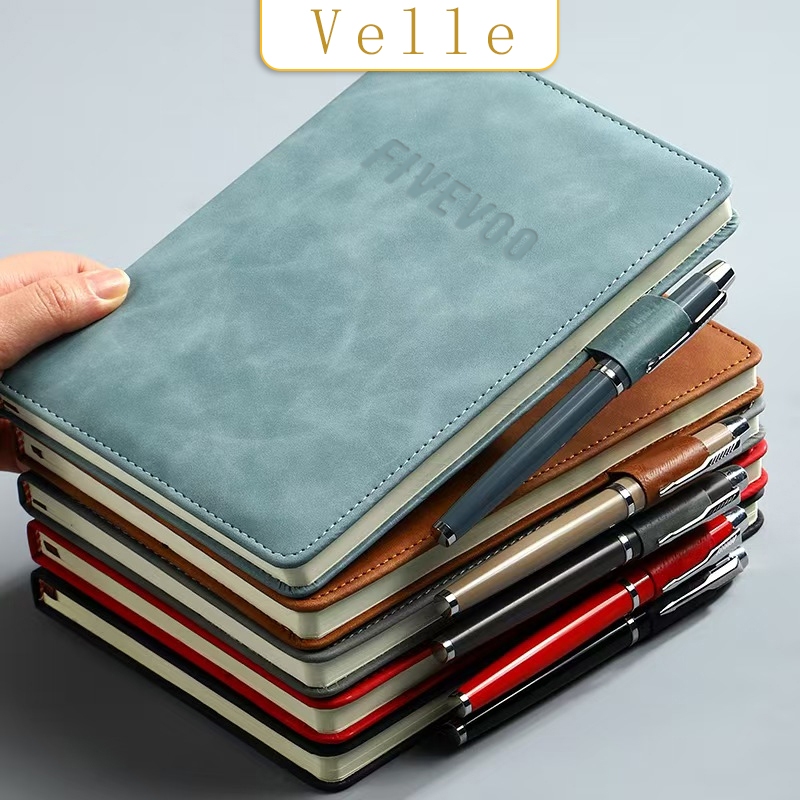 

Velle notebook A5 Pocket Buku Diary Kecil Pertemuan Scrapbook 180/100 Lembar Meeting Planner