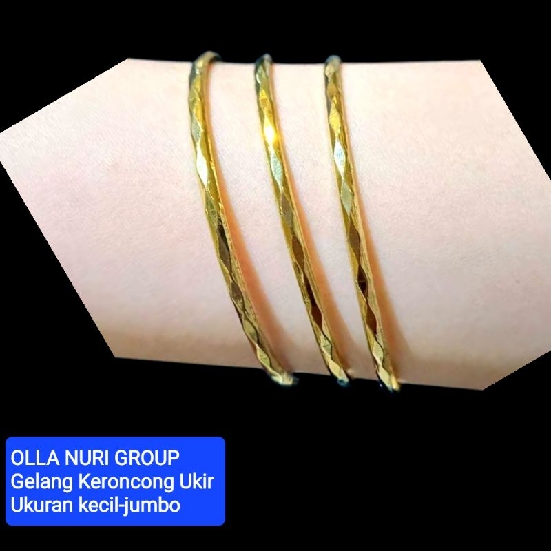 Gelang Keroncong emas muda 15% HARGA PERBIJI (1,7 gram Perbiji)