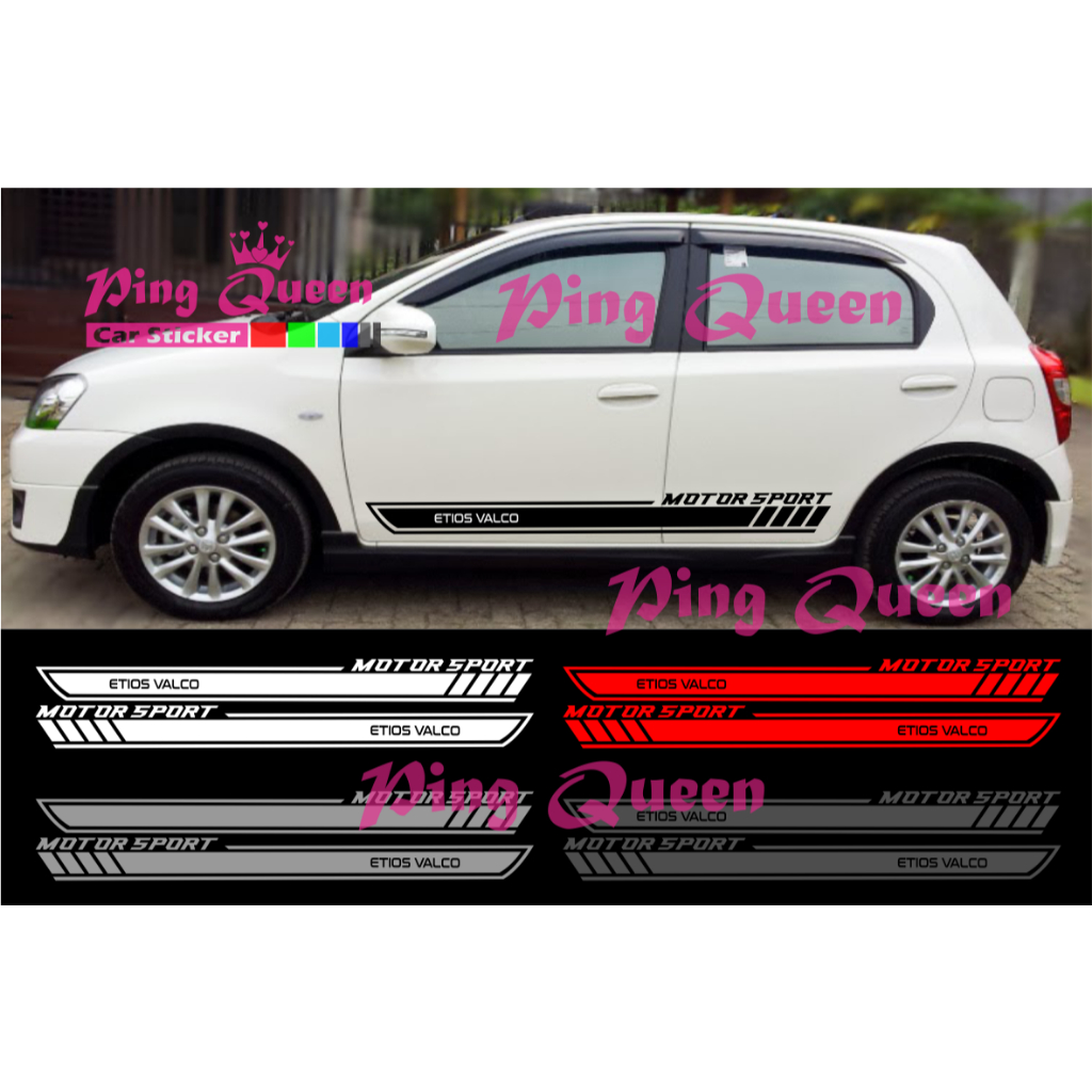 Sticker stiker mobil etios valco cutting sticker mobil toyota etios valco sticker mobil terbaru