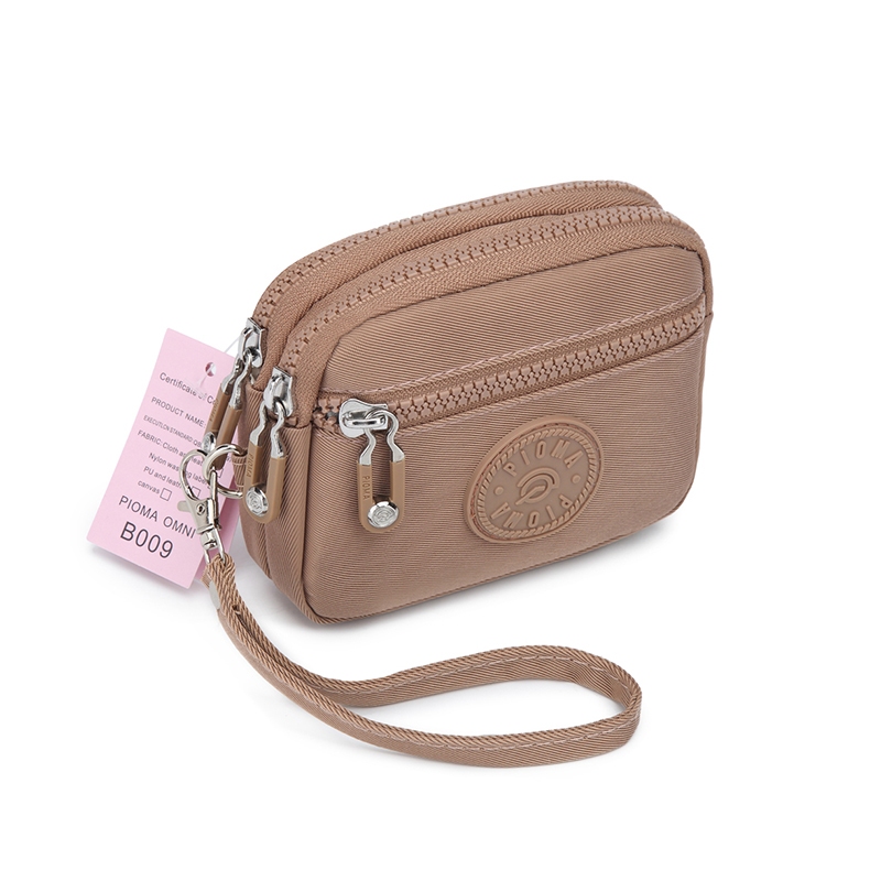 PIOMA Omni Dompet Koin Wanita 3 Resleting Pouch Mini Waterproof