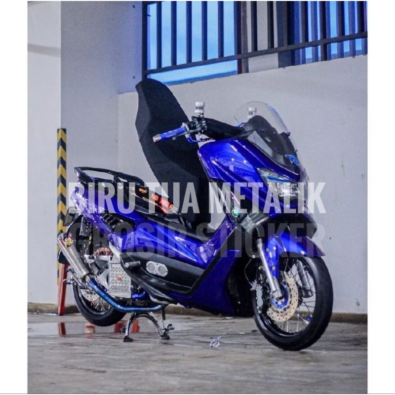 SKOTLET STIKER MOTOR BIRU TUA METALIK CANDY SKOTLET BIRU CANDY SCOTLITE BLUE CANDY STIKER MOTOR BIRU