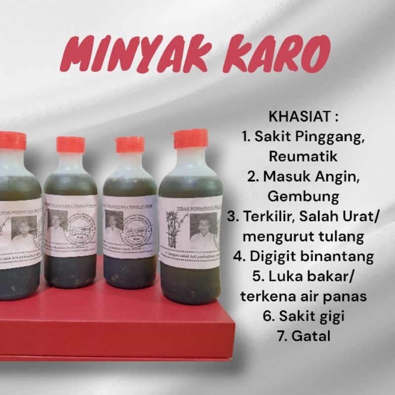 MINYAK KARO Minyak Urut