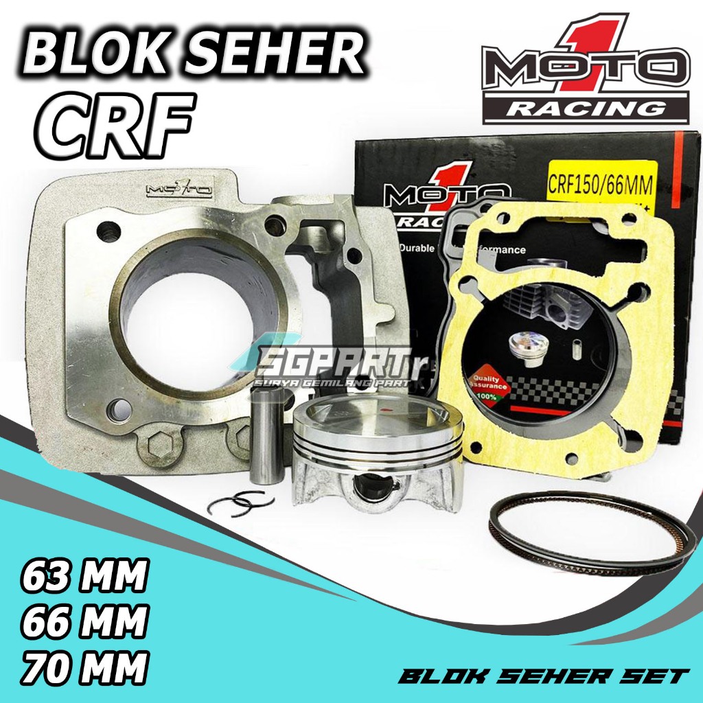 BLOK SEHER BOREUP CRF150 63,66,70  MOTO 1