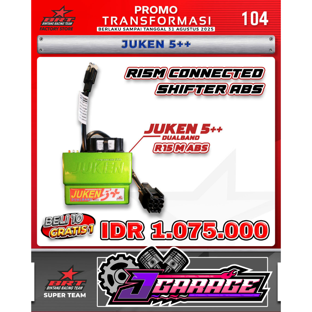 ECU R15 - ECU BRT JUKEN 5++ R15M CONNECTED ABS & NON ABS / DUALBAND & RACING TURBO / ECU JUKEN RACIN