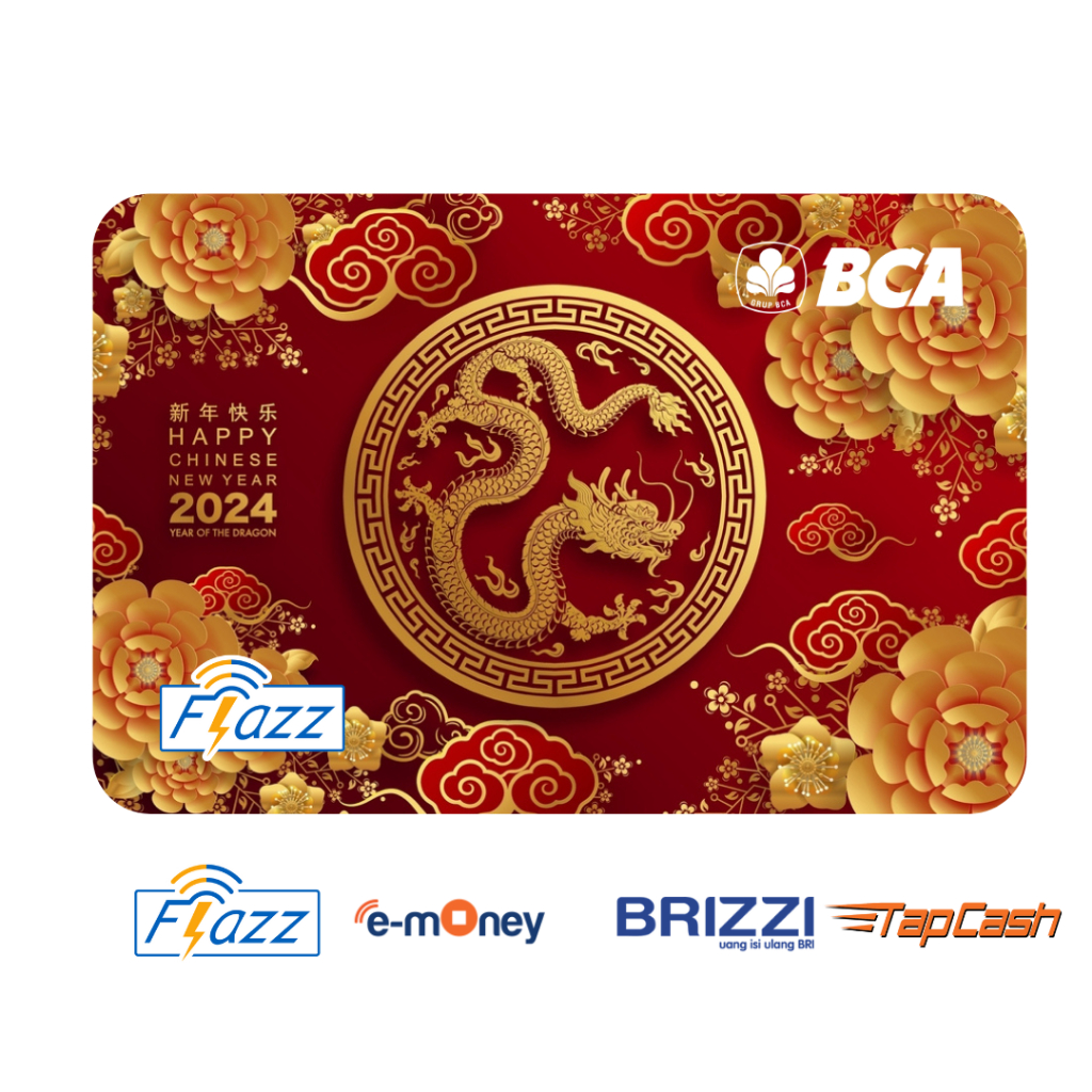 Emoney Embossed Nama custom eToll Flazz BCA Shio