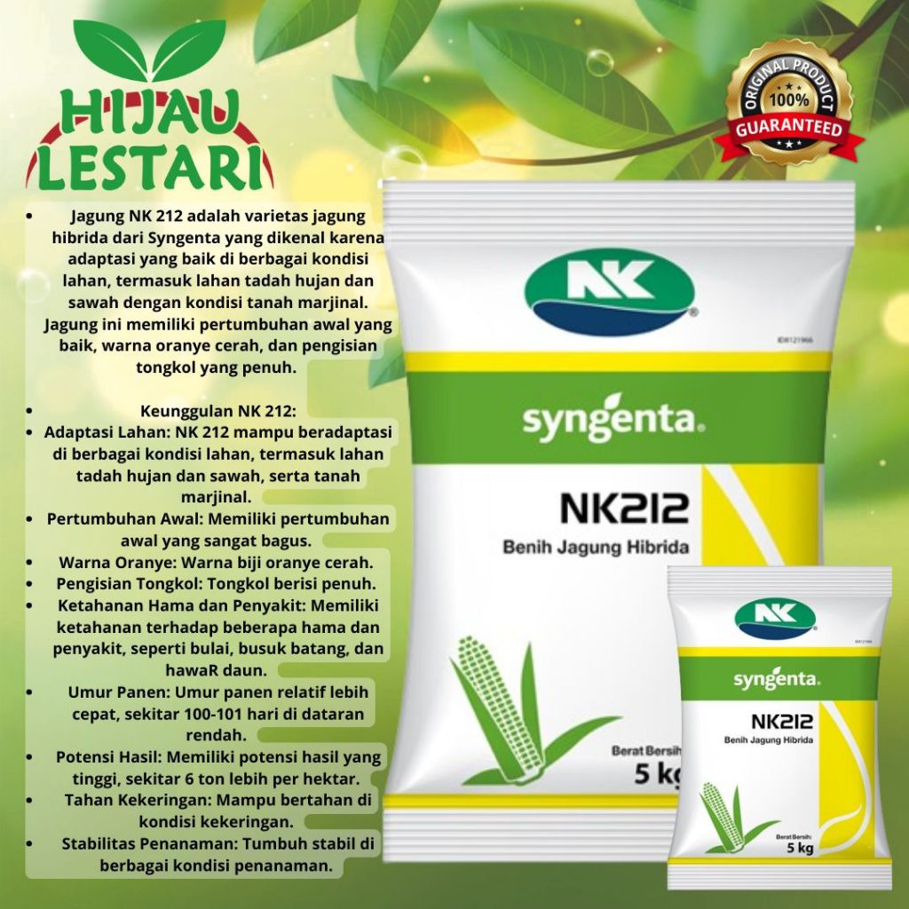 Benih Jagung NK 212 Kemasan 1 KG (Asli )#Bibit Jagung NK 212 ORIGINAL