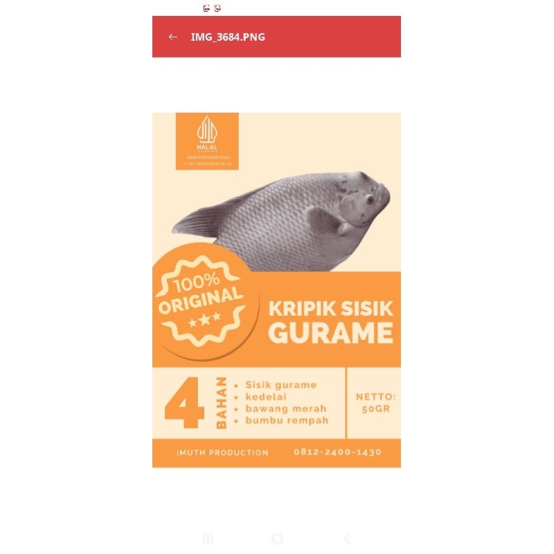 

Kripik Sisik Gurame
