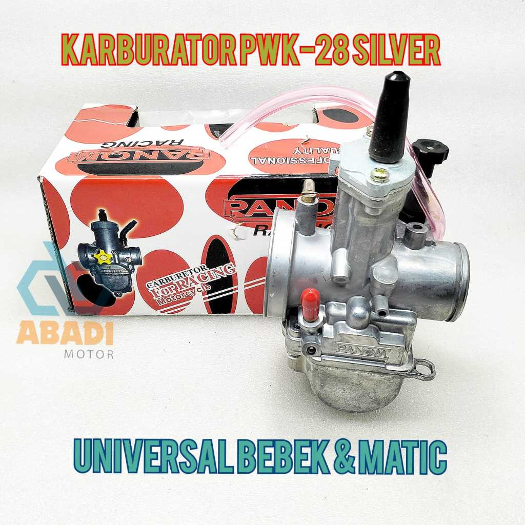 Karburator Carbu Ori Panom PWK-28 Silver Semua Jenis Bebek Dan Matic Carburator Karbu Original  kabu