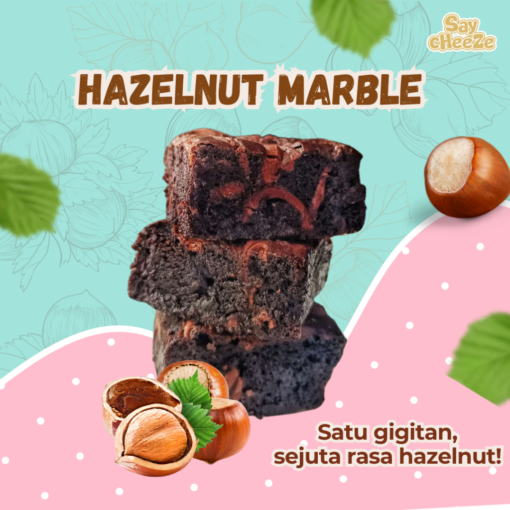 

Say Cheeze Brownies Hazelnut Marble Premium Homemade