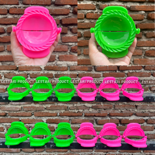 (6PCS) Cetakan pastel dumpling dimsum gyoza plastik /Cetakan pastel / cetakan pangsit ada 3 Ukuran/C