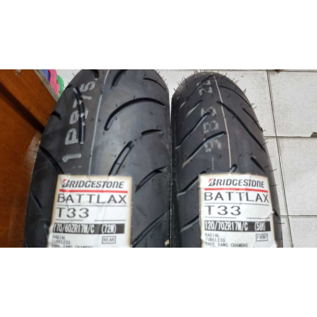 Ban Battlax T33 120/70-17 dan 170/60-17 Ban Tubeless Bridgestone T33