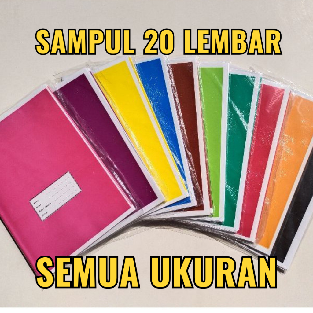 

SAMPUL BUKU WARNA WARNI | ISI 20 PCS | SATU KODI | TERMURAH DAN TERLARIS