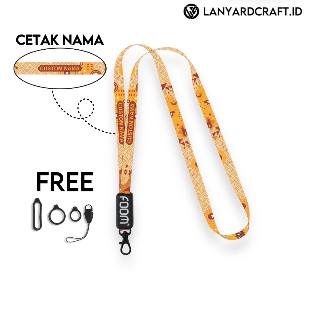

Lanyard Custom Nama Aesthetic Series V4 1cm Various Type Gantungan Tali Lanyard Universal
